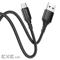 Дата кабель USB 2.0 AM to Micro 5P 1.0m 2.4A BX54 black BOROFONE (6931474745811)