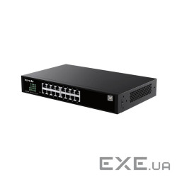 Комутатор Tenda TEG2216D (16xGE LAN, Smart Managed, CloudFi APP, steel case)