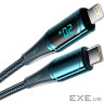 Дата кабель USB-C to Lightning 1.0m 20W Digital Display blue Essager (EXCTL-YD03)