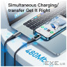 Дата кабель USB-C to Lightning 1.0m 20W Digital Display blue Essager (EXCTL-YD03)