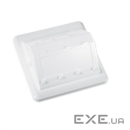 Пластина на 3 модулі LANScape з рамкою, похила, виступ назовні, біла, RA (WAXWSE-V0301-C001)