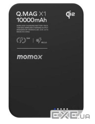Портативний зарядний пристрій WRL 10000MAH BLACK IP136Q2D MOMAX (IP136AQ2D)