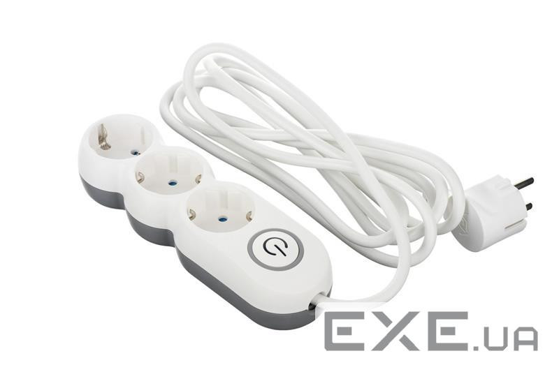 Мережевий фільтр-розетка 2E 2E-U03VES3M White 3.0м