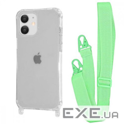 Чохол WAVE Clear Case with Strap iPhone 11 green (57006 green)