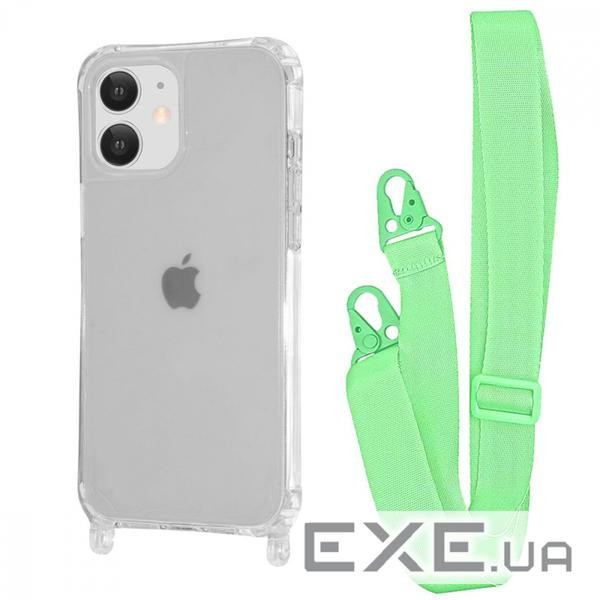 Чохол WAVE Clear Case with Strap iPhone 11 green (57006 green)