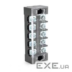 Клемна колодка 5-розрядна TB-2505 25A / 600V, перетин дроту 0,5-2,5мм2, 50 шт в упаковці, ціна за шт