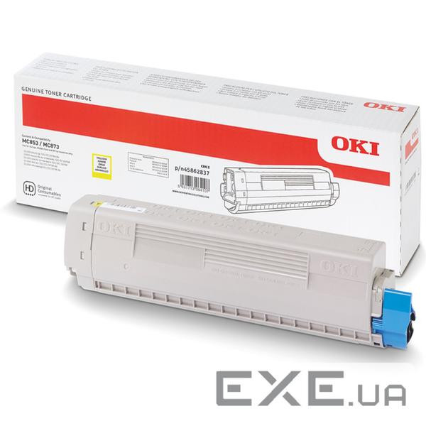 Тонер-картридж OKI MC853/873/883-7.3K Y (45862837)