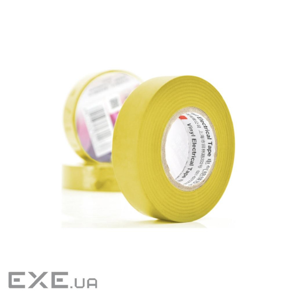 Ізоляційна стрічка 3M 0.15мм x 18мм x 20м Yellow, от -10С до +80С (0,15мм*18мм*20м_Y)