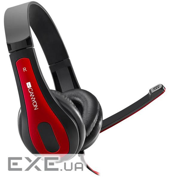 Навушники Canyon HSC-1 Black-Red (CNS-CHSC1BR)