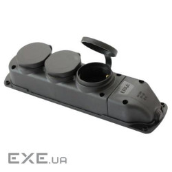 Колодка потрійна із заглушкою 3*16 (каучук) ) ERKA 6003