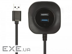 Концентратор USB 3.0 Remax RU-U8 Fonye 4х USB3.0 Black (6954851296096)