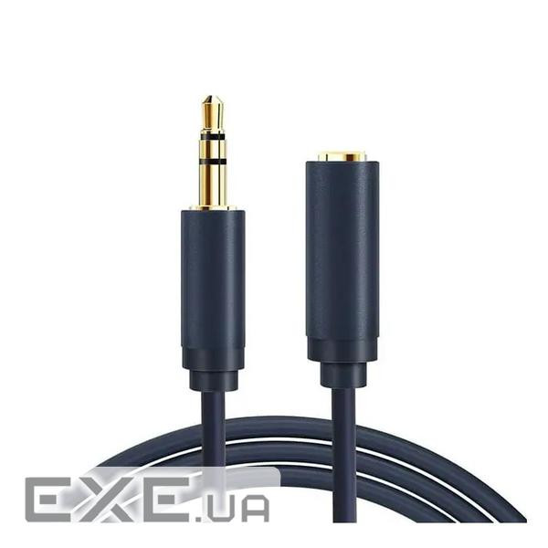 Кабель Cabletime Audio 3.5 mm M - 3.5 mm F, 3 m, Black, 3 pin (CF16N)