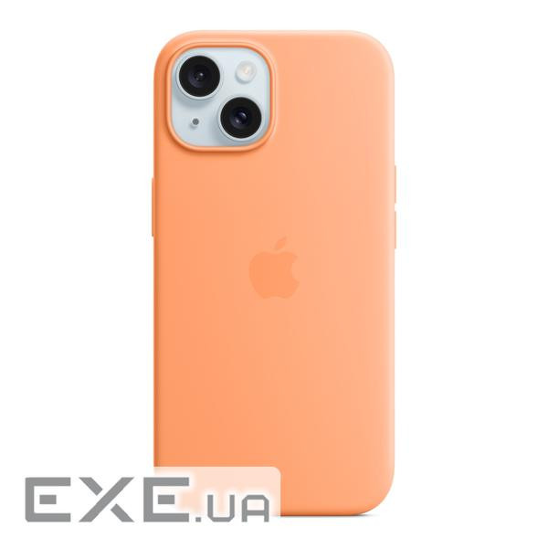 iPhone 15 Silicone Case with MagSafe - Orange Sorbet,Model A3123 (MT0W3ZM/A)