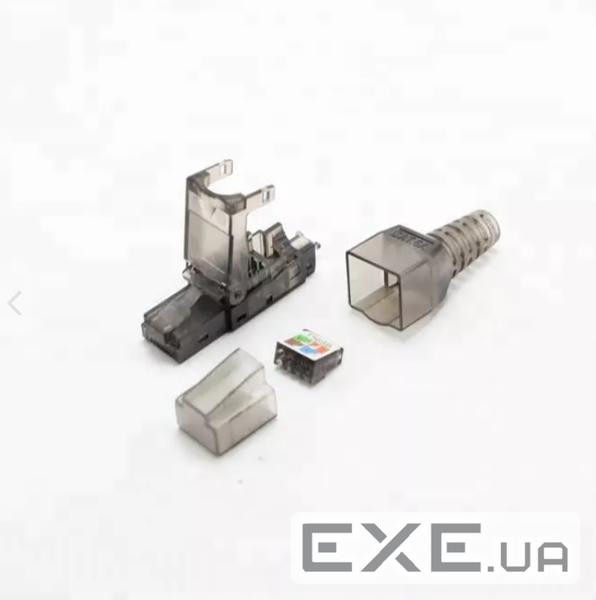 Конектор мережевий FreeEnd-RJ45 STP6a,конектор AWG22-23 ToolFree,чорний (62.09.8386-1)