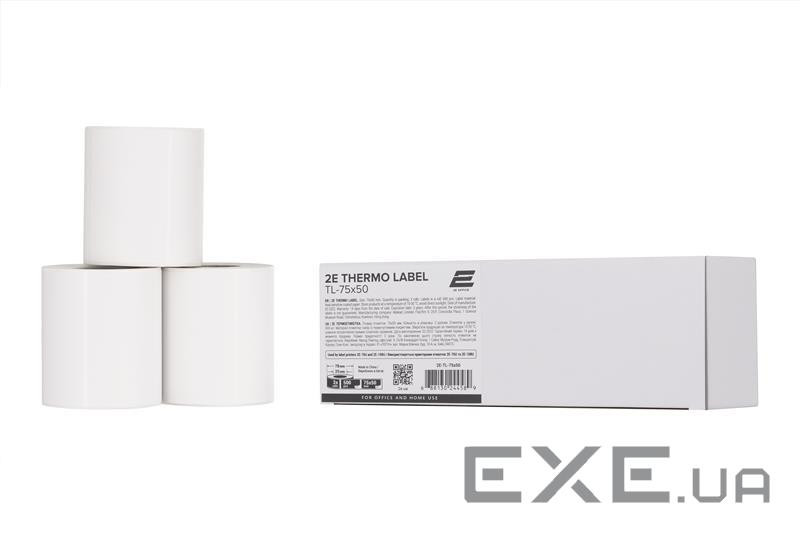 Термоетикетка 2E TL-75x50 500ет (3 рулони) (2E-TL-75X50)
