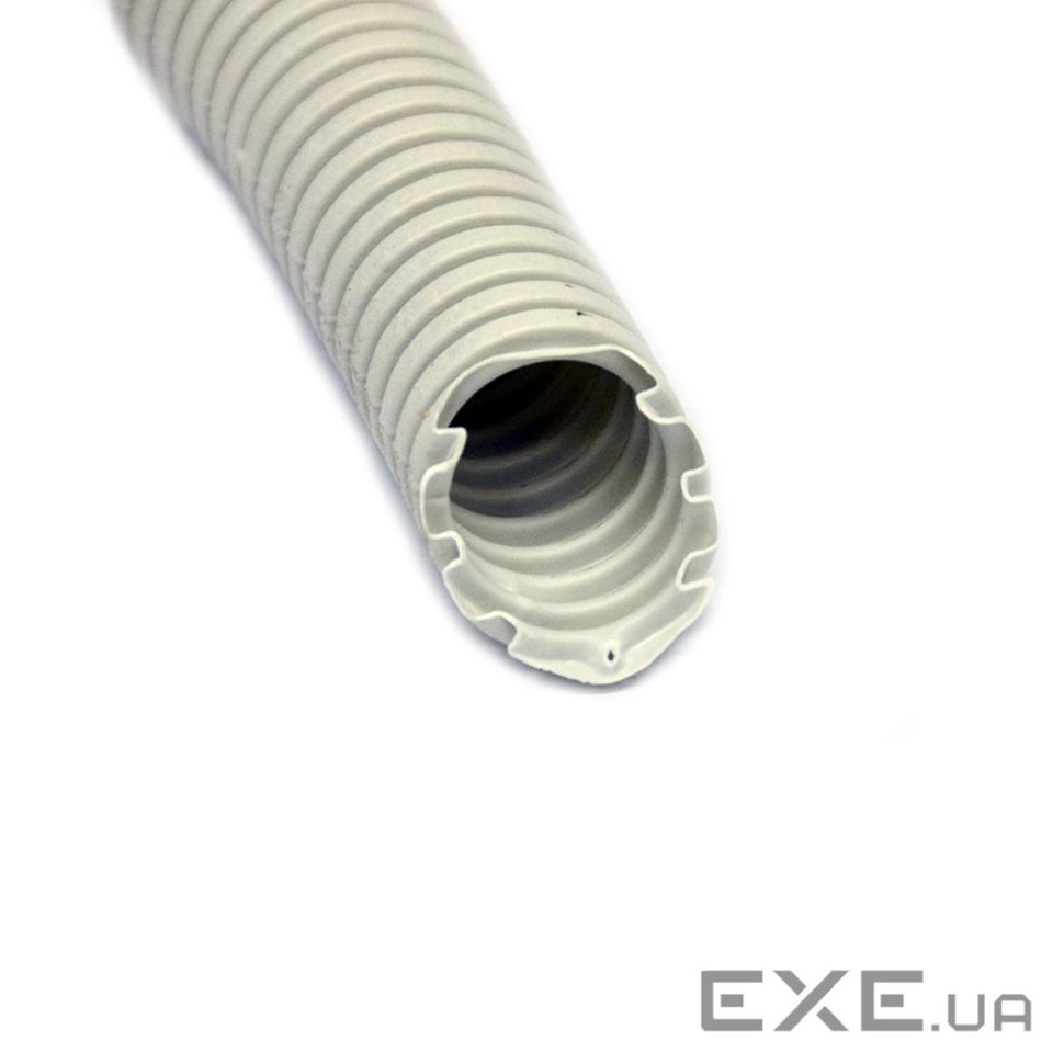 Гофро-труба D20 мм, PVC внутр. з протяжкою, 50 м, сіра, KOPOS (1420_K50D Чех)