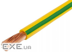 Кабель електричний Мега-Люкс ДЕРЖСТАНДАРТ ПВ-3-2.5 ізоляція не підтримує горіння жовто-зелений (130474)