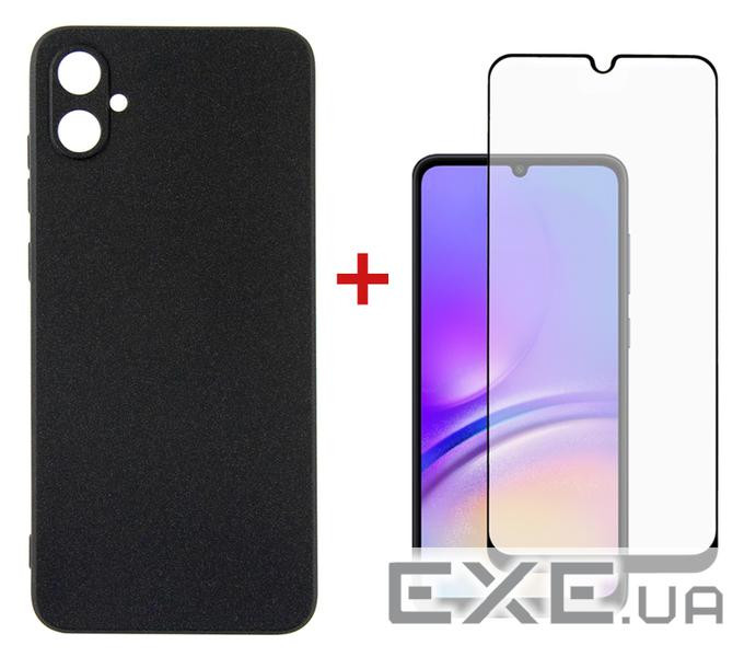Чохол-накладка Dengos Samsung Galaxy A05 SM-A055 Black (DG-KM-07) + захисне скло