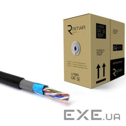 Кабель мережевий Ritar FTP 305м КНПЭ (4*2*0,51)[СCA] ПВХ+ПЭ, наружный (03497)
