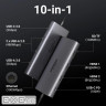 Док-станція USB3.2 Type-C --> HDMIx2,8K30Hz/4K60Hz/3xUSB-A/2xUSB-C 3.2/ RJ45/SD/TF/PD 100W C (15534)
