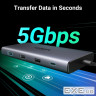 Док-станція USB3.2 Type-C --> HDMIx2,8K30Hz/4K60Hz/3xUSB-A/2xUSB-C 3.2/ RJ45/SD/TF/PD 100W C (15534)