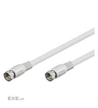 Кабель Goobay SAT RF:F M/M 0.5m,75 Ohm 2xShielded D=5.3mm Coax (75.06.0724-1)