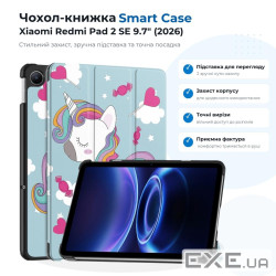 Чохол до планшета BeCover Smart Case Xiaomi Redmi Pad 2 SE 9.7" (2026) Unicorn (715840)