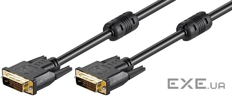 Кабель монітора-сигнальний Goobay DVI M/M 10.0m,24+1 D=8.0mm Ferrite 2xS Gold (75.09.3109-6)