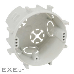 Підрозетник у тверді стіни, що з'єднуються між собою, ПВХ, сірий, 70х45мм. (KP 67/3_KA)