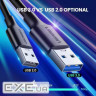 Дата кабель USB 3.0 AM to USB-C 1.0m US184 Black Ugreen (20882)