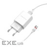 Зарядний пристрій BOROFONE BA20A Sharp single port charger set(Type-C) White (BA20ACW)