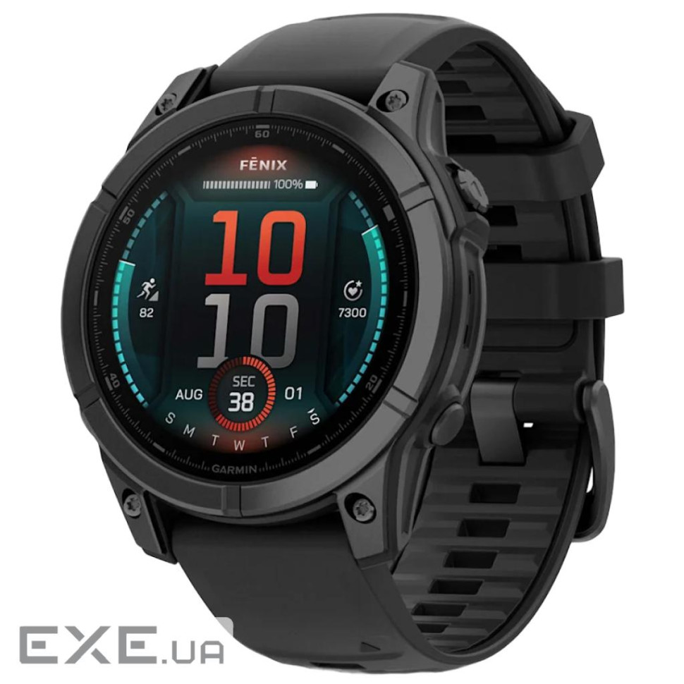 Смарт-годинник Garmin fenix E, 47mm, Slate Gray Steel/Black, GPS (010-03025-01)
