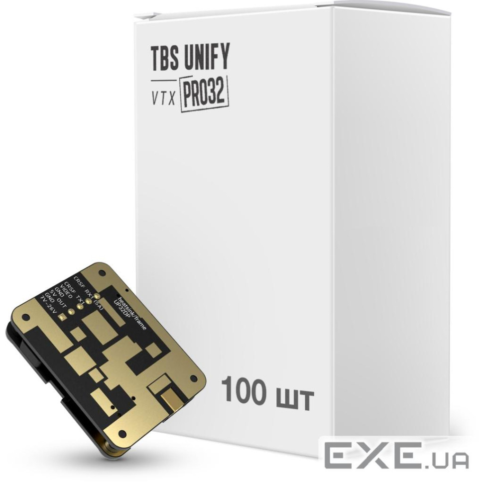 Відеопередавач (VTX) TBS Unify Pro32 DP 3W Wide Band упаковка 100 (Unify Pro32 DP 3W Wide Band Box)