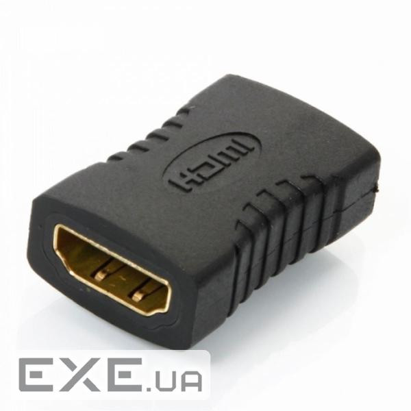 Перехідник моніторний Lucom HDMI F/F (адаптер), прямий Gold (62.09.8002-1)