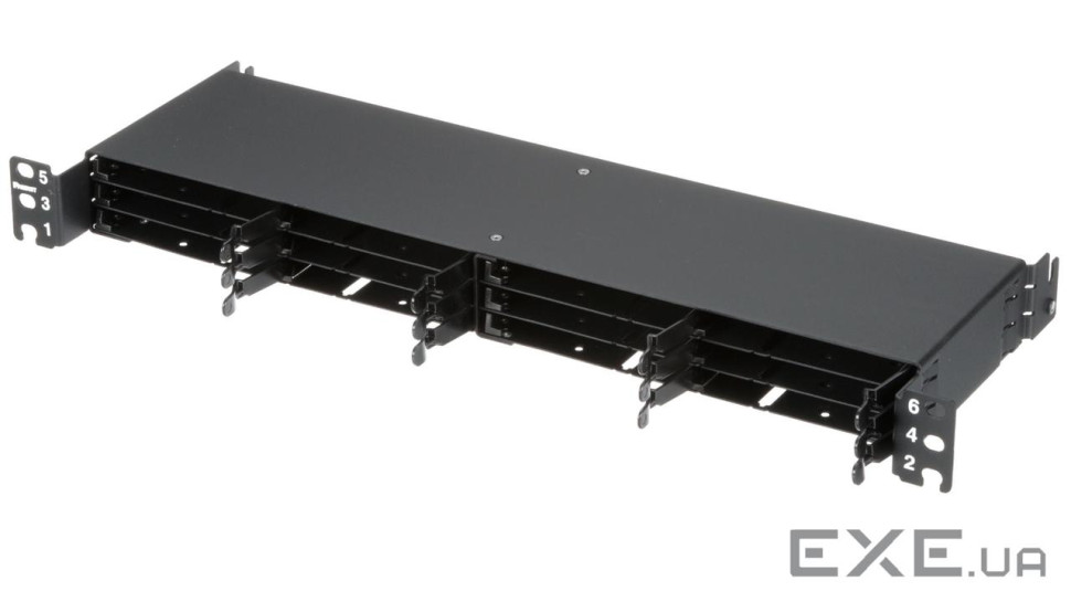 Полиця для 12-ти оптичних касет 19", 1U (FLEX1UPN06)