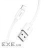 Кабель HOCO X87 Magic Silicone USB-A to Lightning 1м White (6931474783202)
