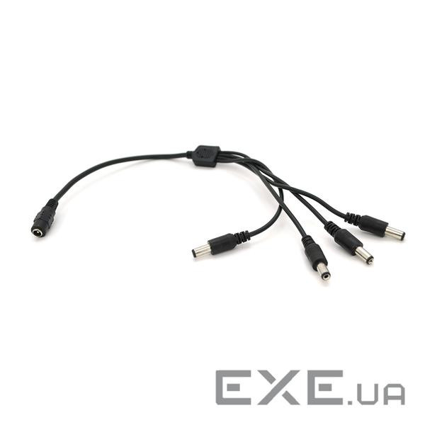Дільник живлення DC-F => 4xDC-M (D 5,5x2,5мм) кабель довжиною 40с (YT-DC (YT-DC-F=>4xDC-M-40)