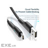 Дата кабель USB 2.0 AM to USB-C 3.0m black Essager (EXCT-LSC01)
