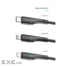 Дата кабель USB 2.0 AM to USB-C 3.0m black Essager (EXCT-LSC01)