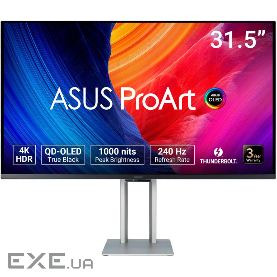 Монітор 4K QD-OLED 31.5",3840*2160,240 Гц ASUS PA32UCDM (90LM03HE-B01K70)