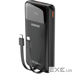 УМБ Dudao 20000mAh K15 Pro 22,5W PD USB-A,USB-C In/Out,with built-in USB-C/Lightning (6977196682430)