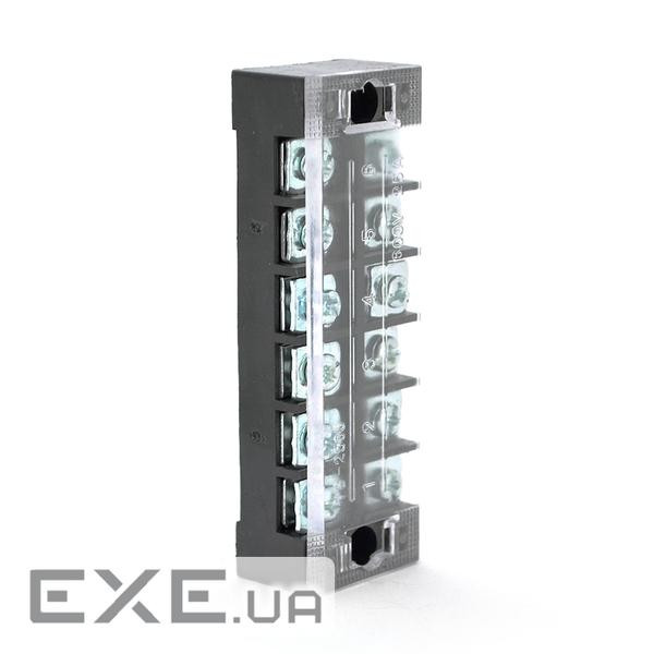 Клемна колодка 6-розрядна TB-2506 25A / 600V, перетин дроту 0,5-2,5мм2, 50 шт в упаковці, ціна за шт