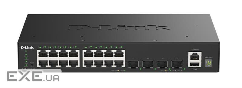 Комутатор D-Link DGS-1530-20 16xGE, 4xSFP+ Керований. L2+