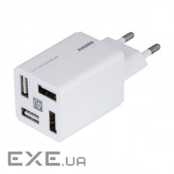 Зарядний пристрій Remax RP-U43 Wanfu (EU) (4USB 3.4А) ) White (6972174153674)