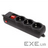 Фільтр мережі GEMBIRD SPG3-G-6B-PRO Black, 3 розетки, 1.8м