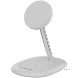 Зарядний пристрій Canyon wireless charger WCS-205 15W Qi2 2in1 w/o adapter White (CNS-WCS205WW/A)