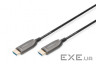 Кабель мультимедійний HDMI M to HDMI M 20m 8K AOC hybrid-fiber black Digitus (AK-330126-200-S)