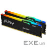 Модуль пам'яті Kingston DDR5 5200 16GB KIT (8GBx2) FURY Beast RGB (KF552C40BBAK2-16)