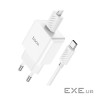 Зарядний пристрій HOCO C106A Leisure USB + cable USB to USB-C 10.5W White (6931474783912)