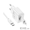 Зарядний пристрій HOCO C106A Leisure USB + cable USB to USB-C 10.5W White (6931474783912)